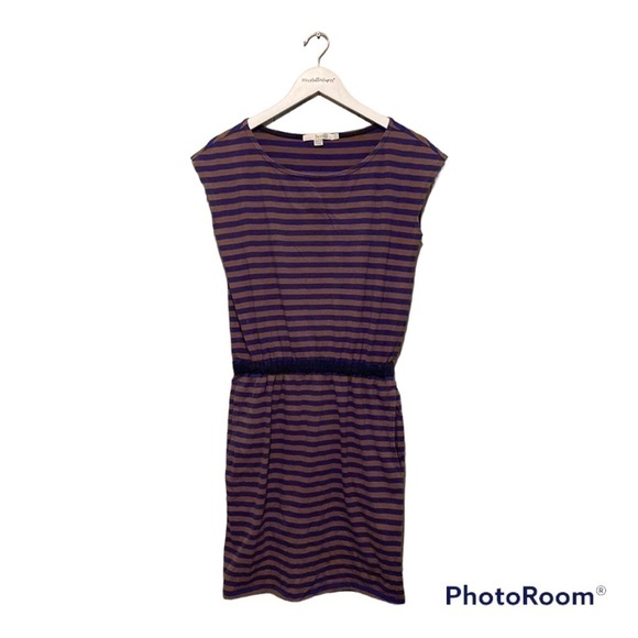 Bodon Womens Brown and purple striped Dress with pockets | 4 - Picture 1 of 12